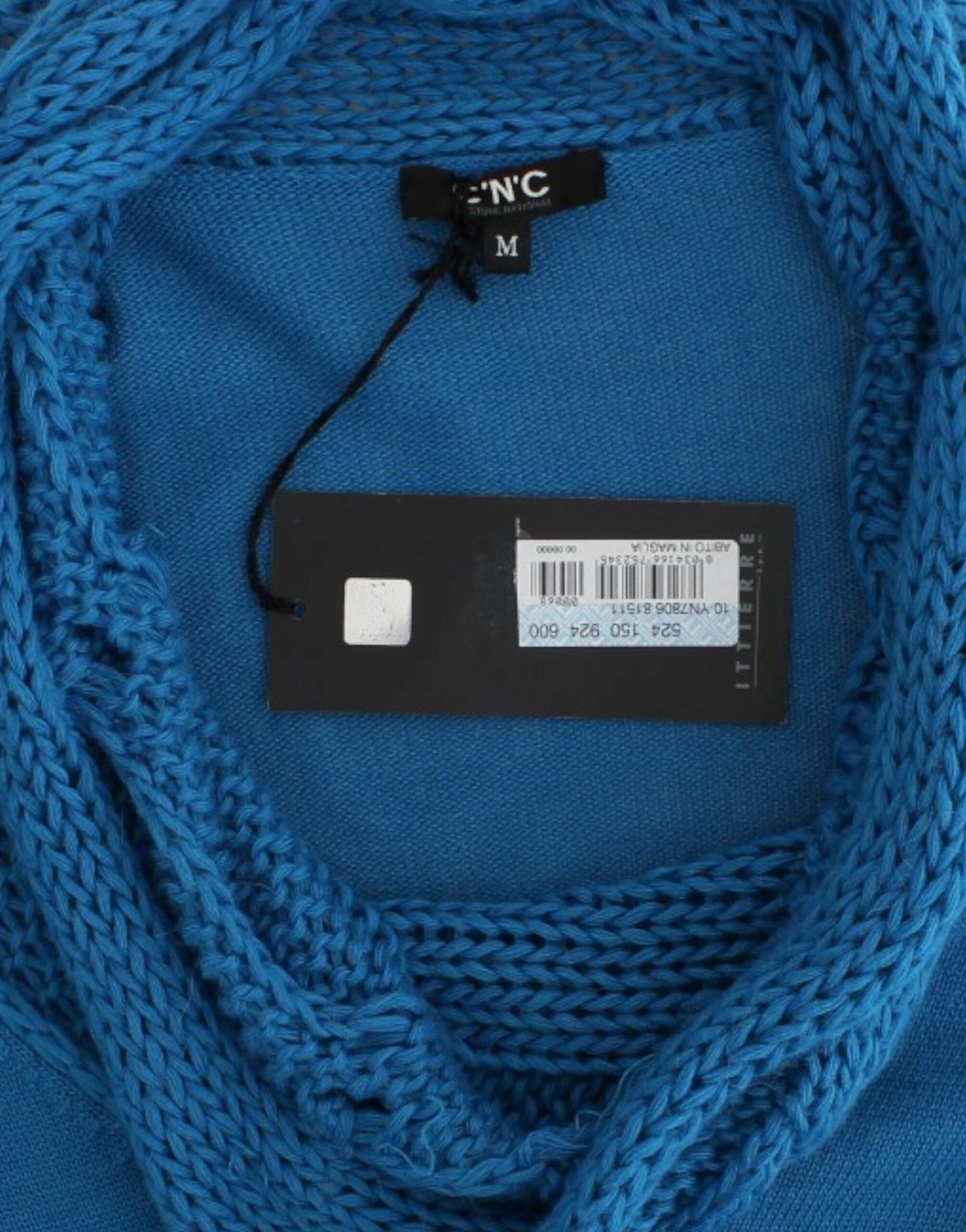 Costume National Blue knitted scoopneck sweater