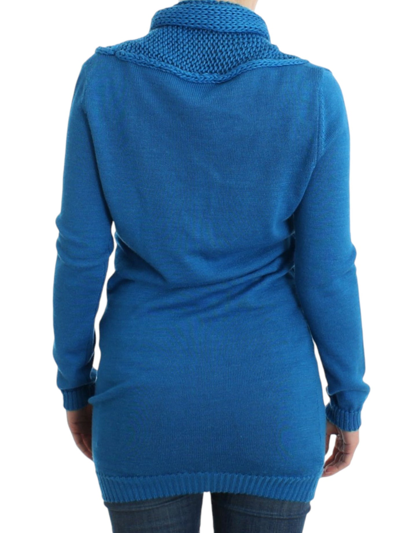 Costume National Blue knitted scoopneck sweater