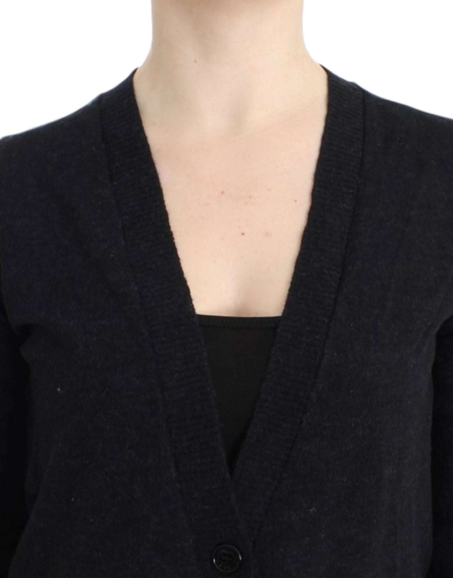 Costume National Gray wool alpaca cardigan