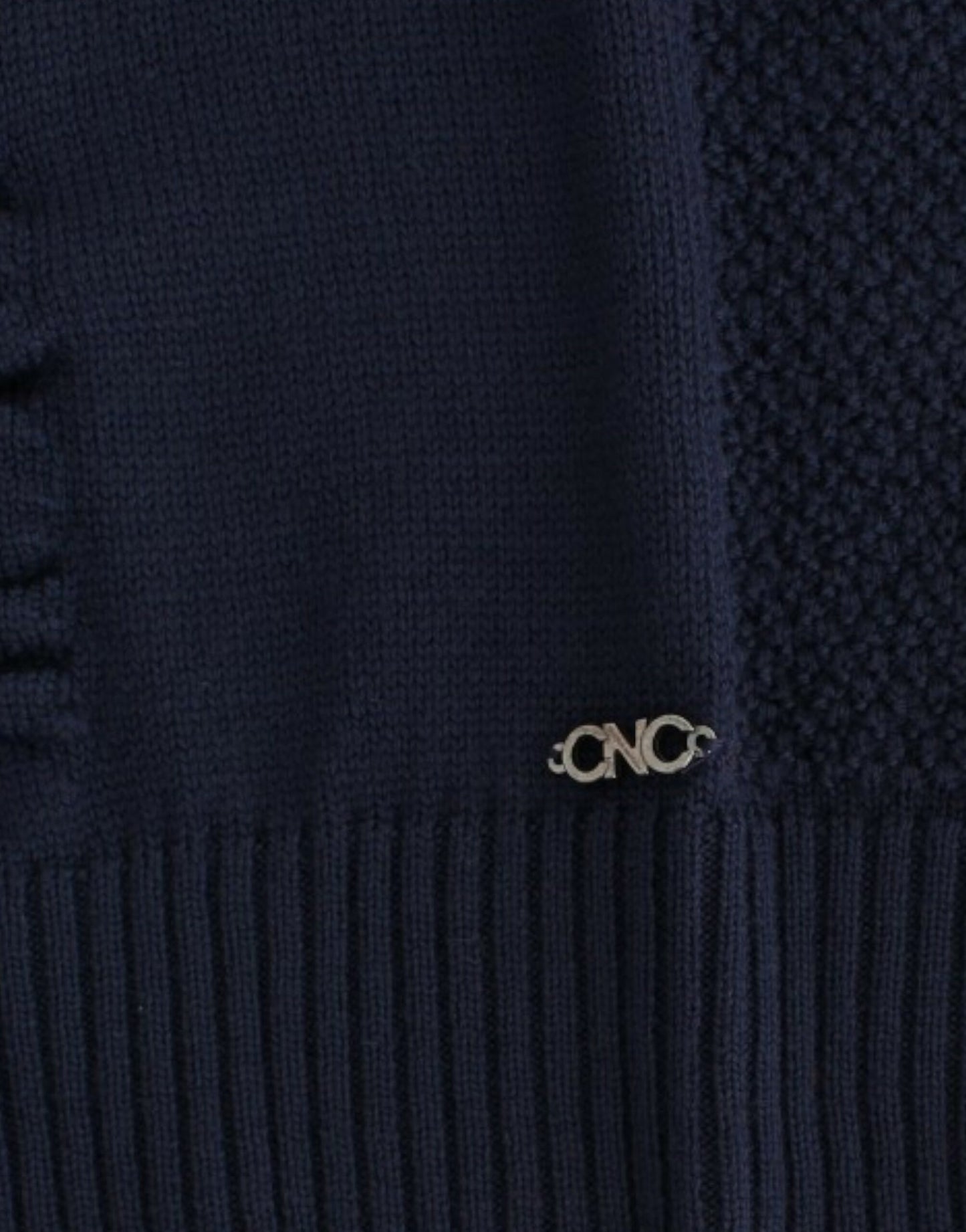 Costume National Dark blue V-neck wool sweater