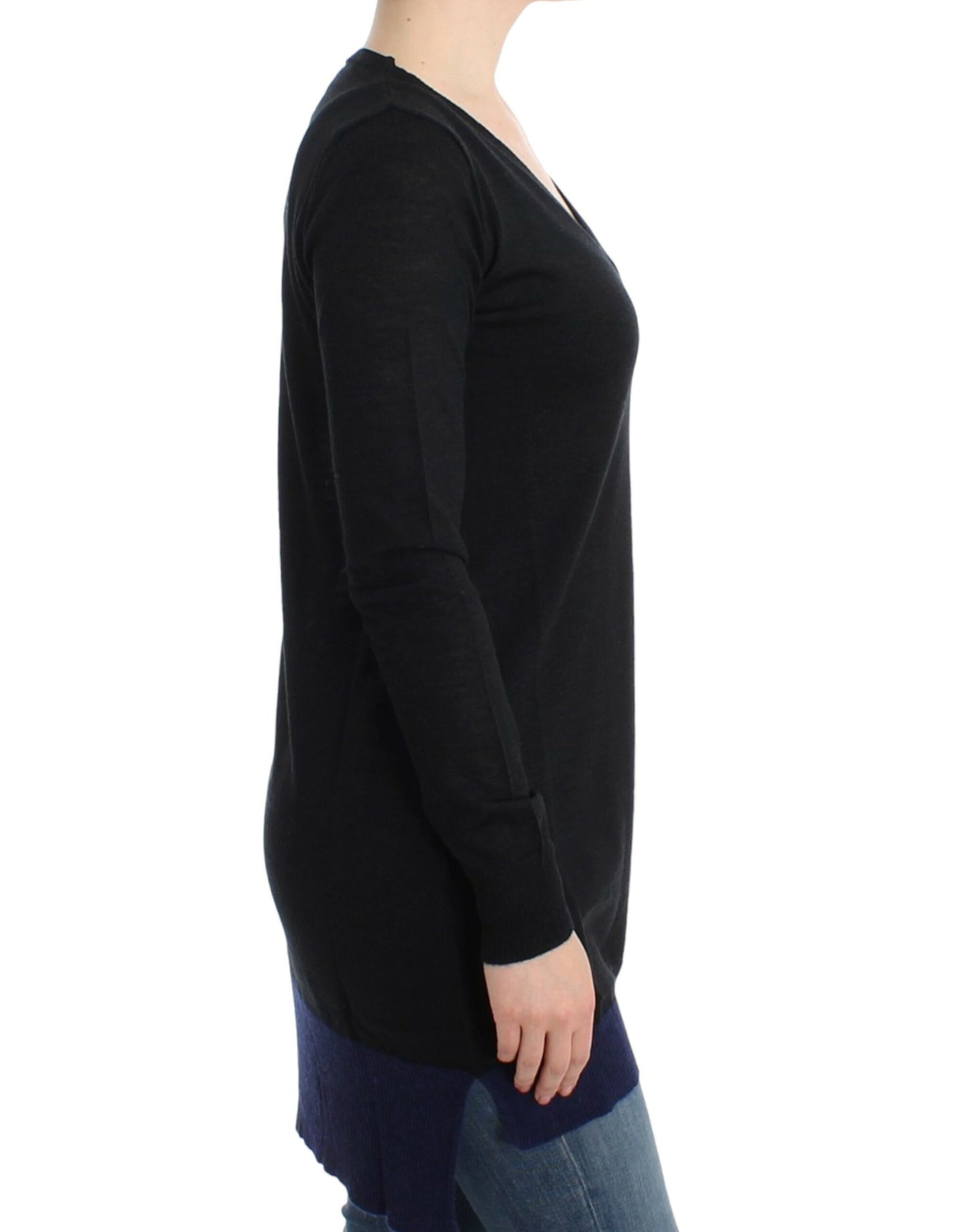 Costume National Black V-neck lightweight sweater