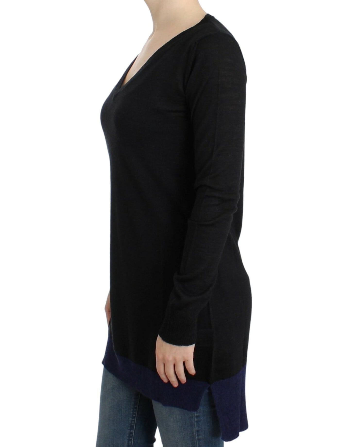 Costume National Black V-neck lightweight sweater