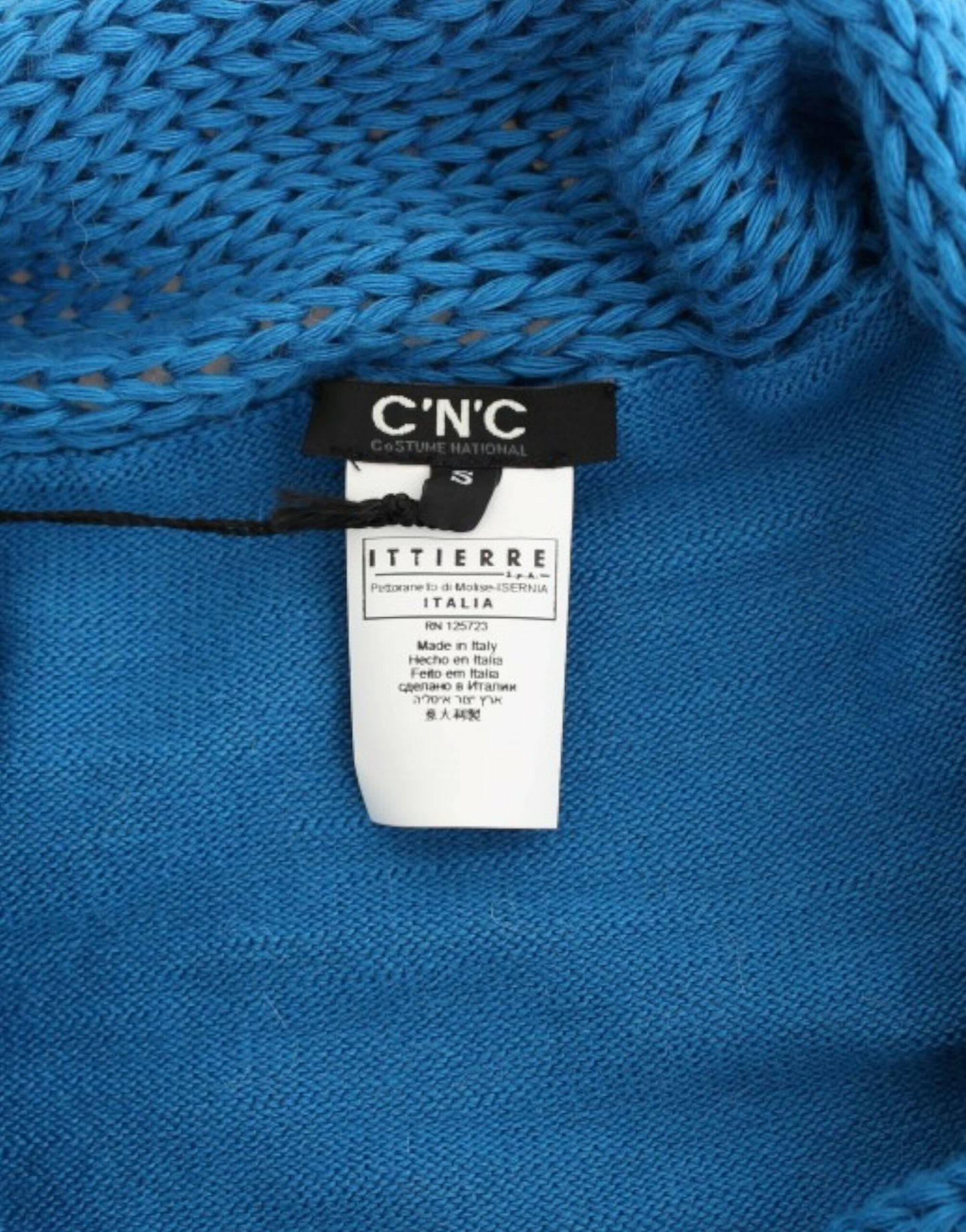 Costume National Blue scoopneck sweater