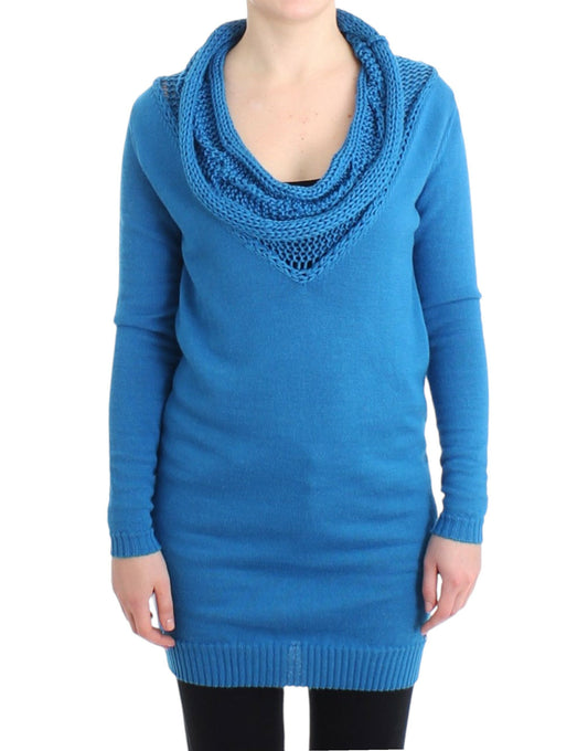 Costume National Blue scoopneck sweater