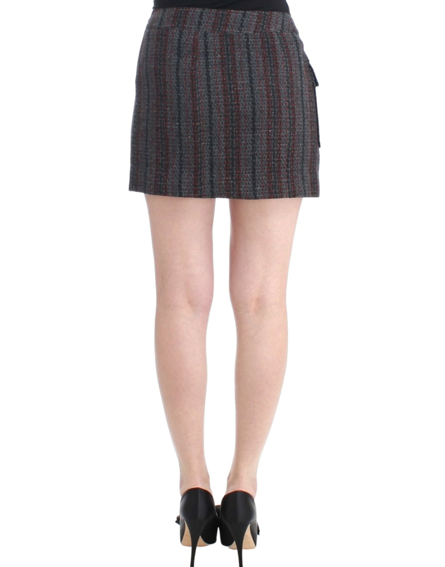 Costume National Gray wool mini skirt