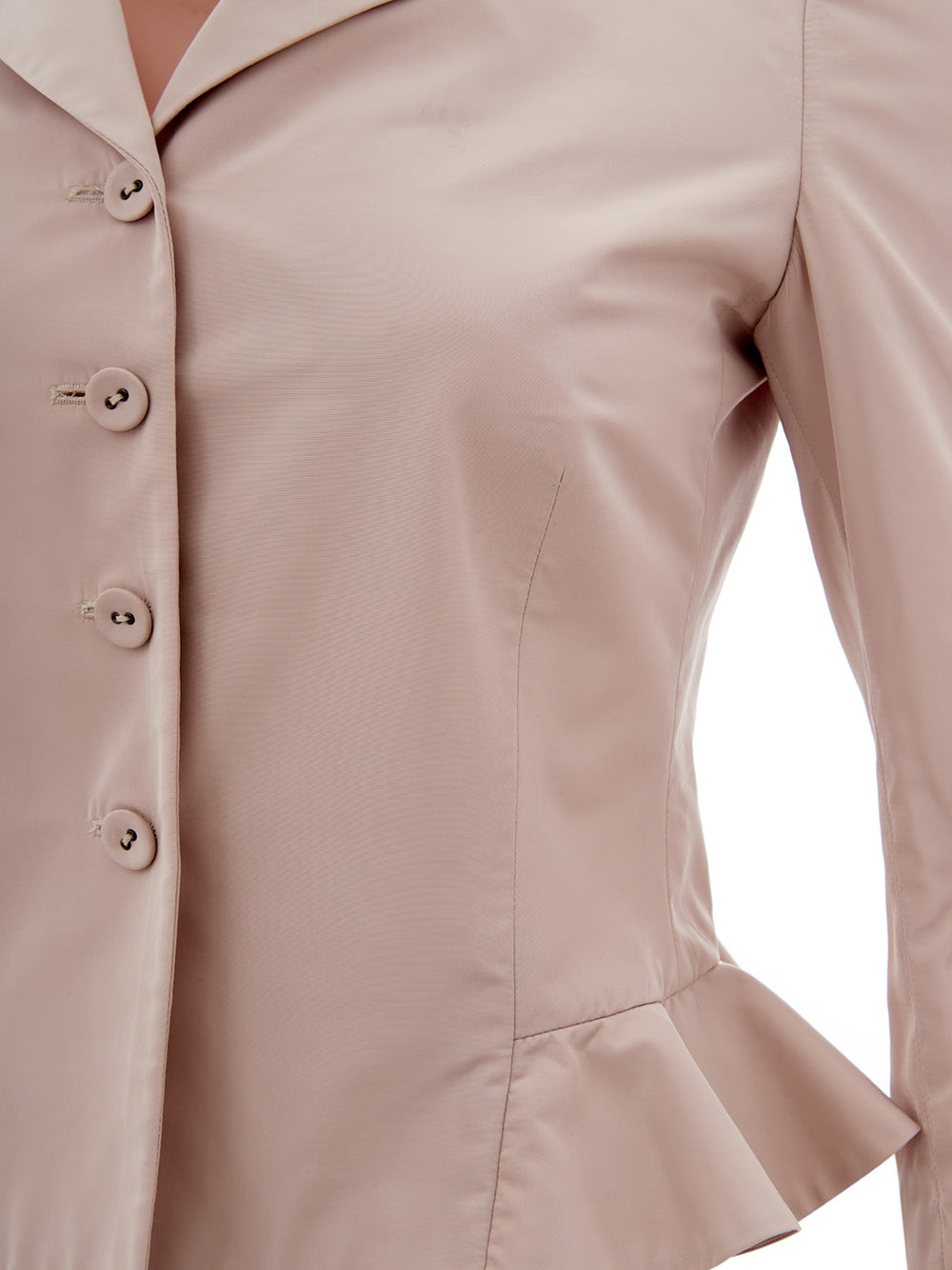 Lardini Elegant Light Pink Ruffle Jacket