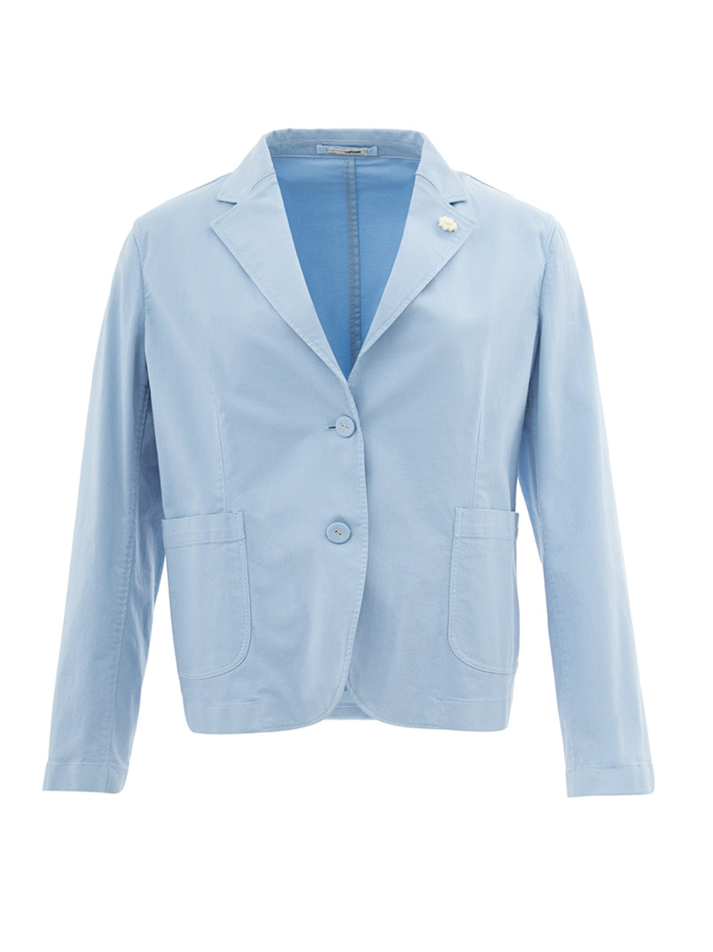 Lardini Light Blue Two Bottons Cotton Jacket