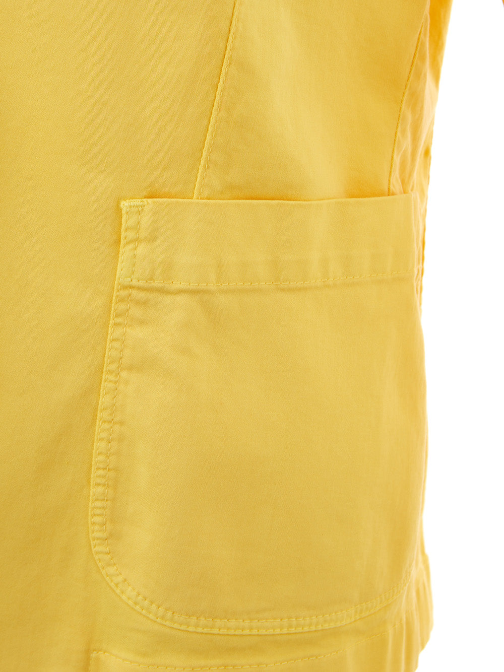 Lardini Elegant Yellow Cotton Jacket – Timeless Style