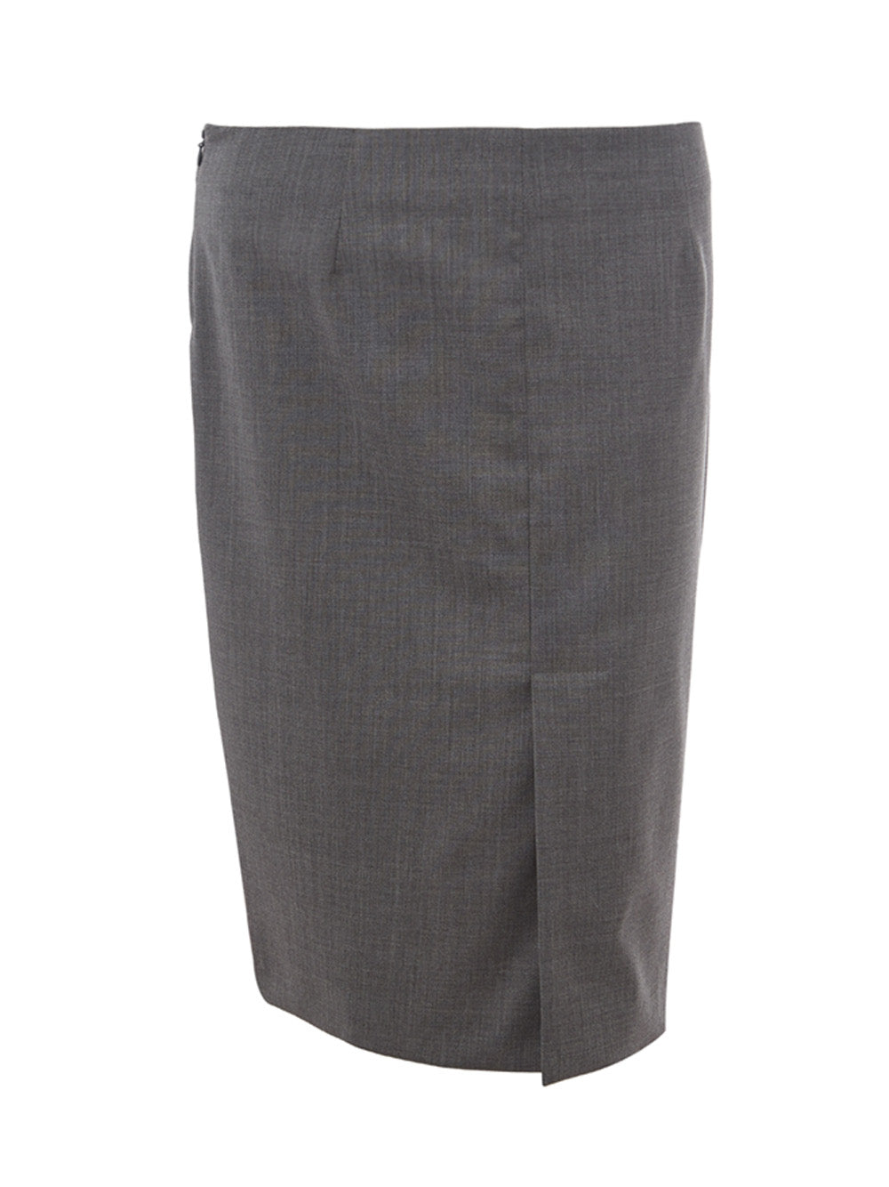 Lardini Elegant Grey Wool Pencil Skirt