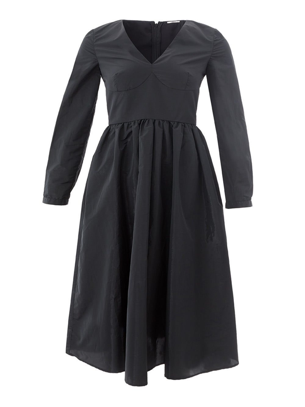 Lardini Chic Black V-Neck Long Dress