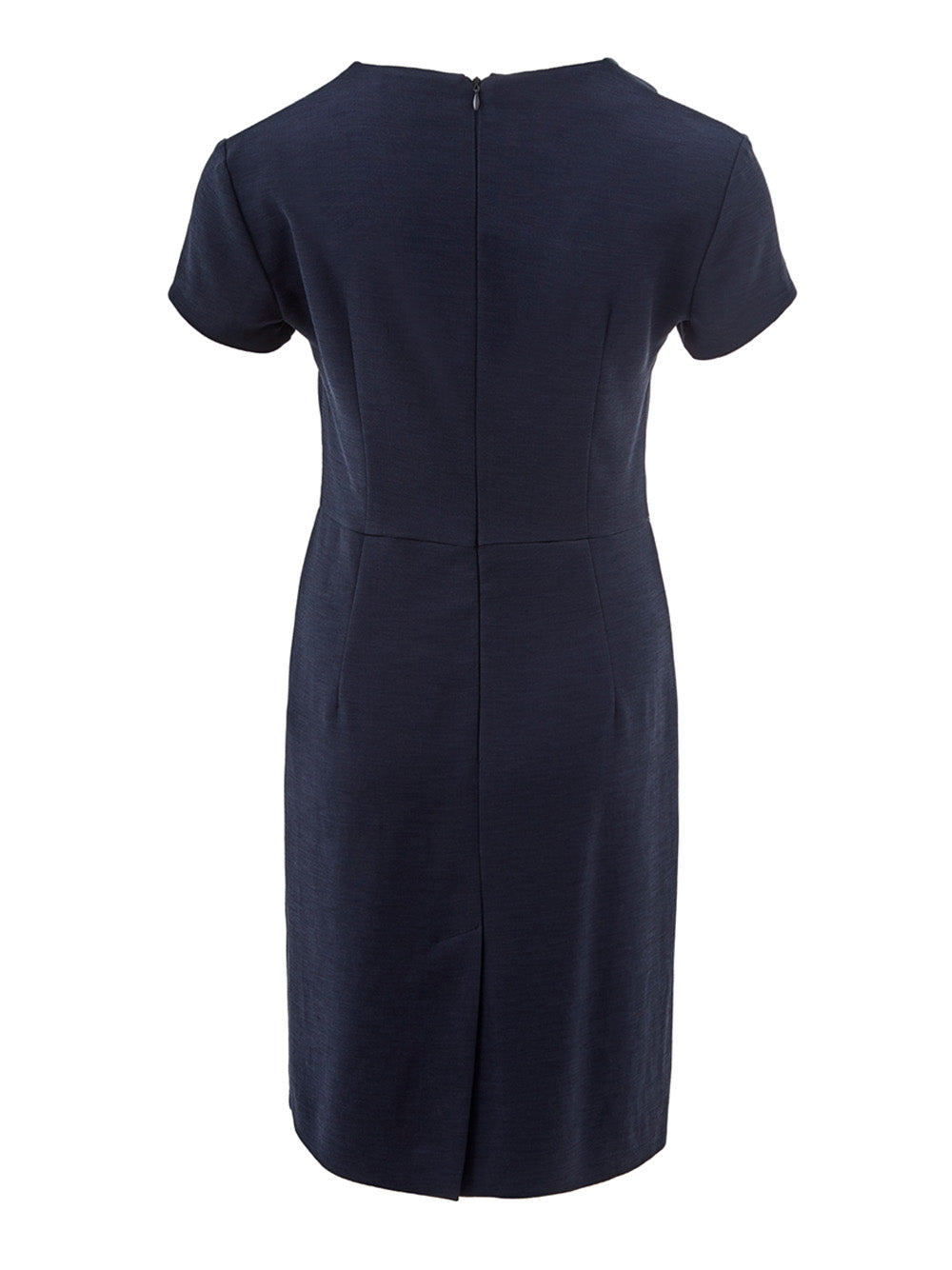 Lardini Elegant Blue V-Neck Midi Dress