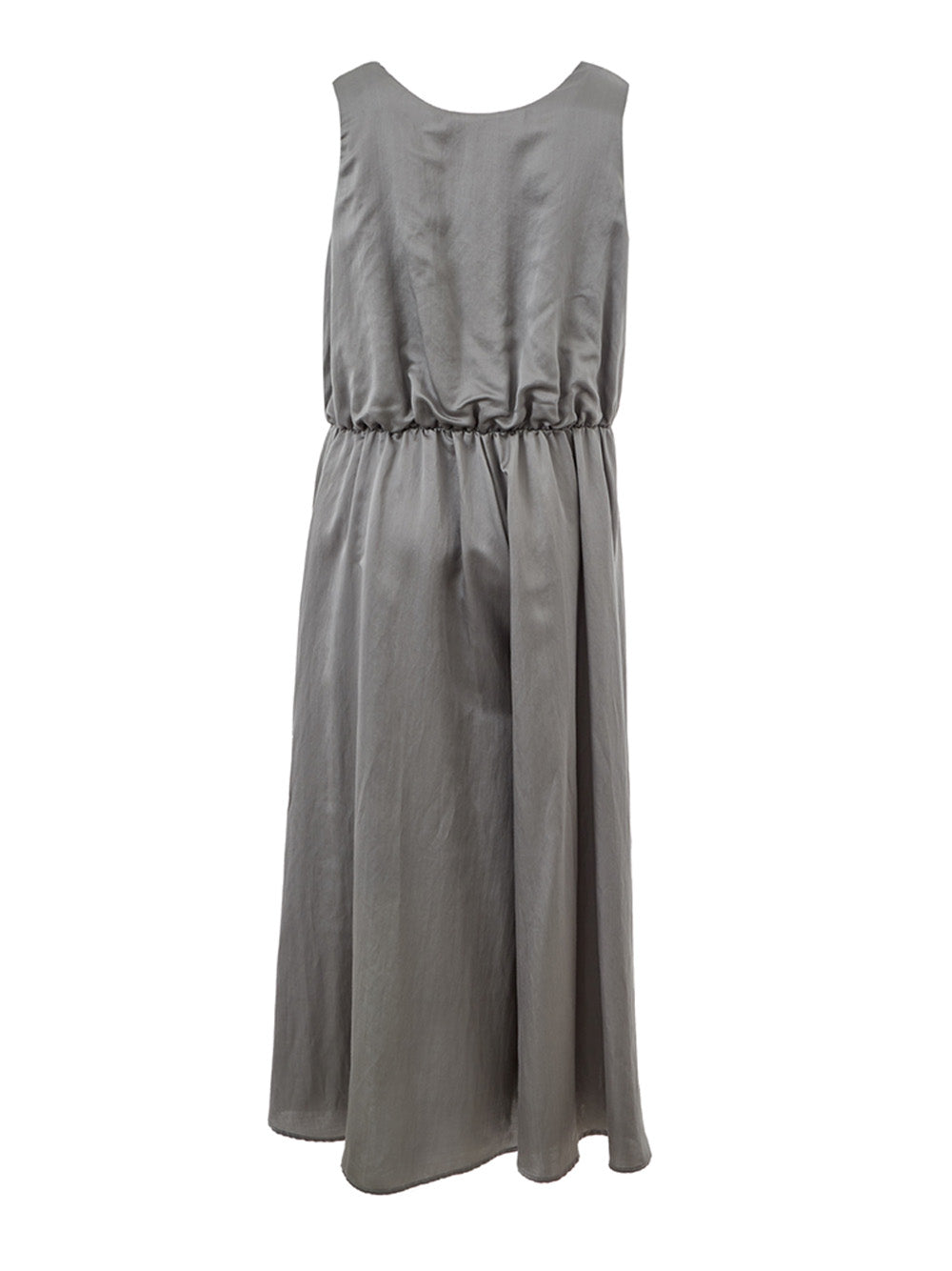 Lardini Elegant Silk Grey Dungarees Dress