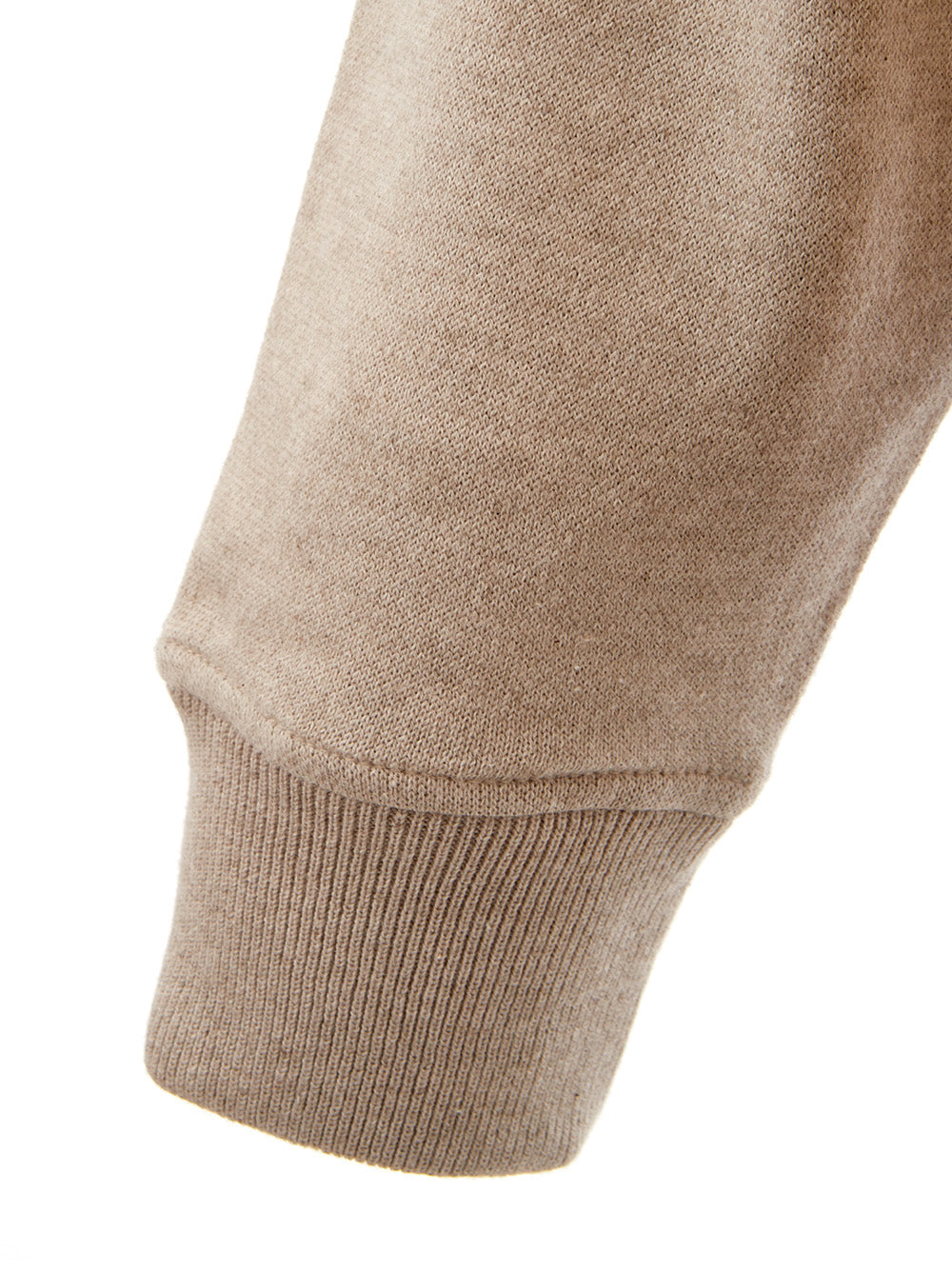 Gran Sasso Beige Alcantara Hooded Zip Jumper