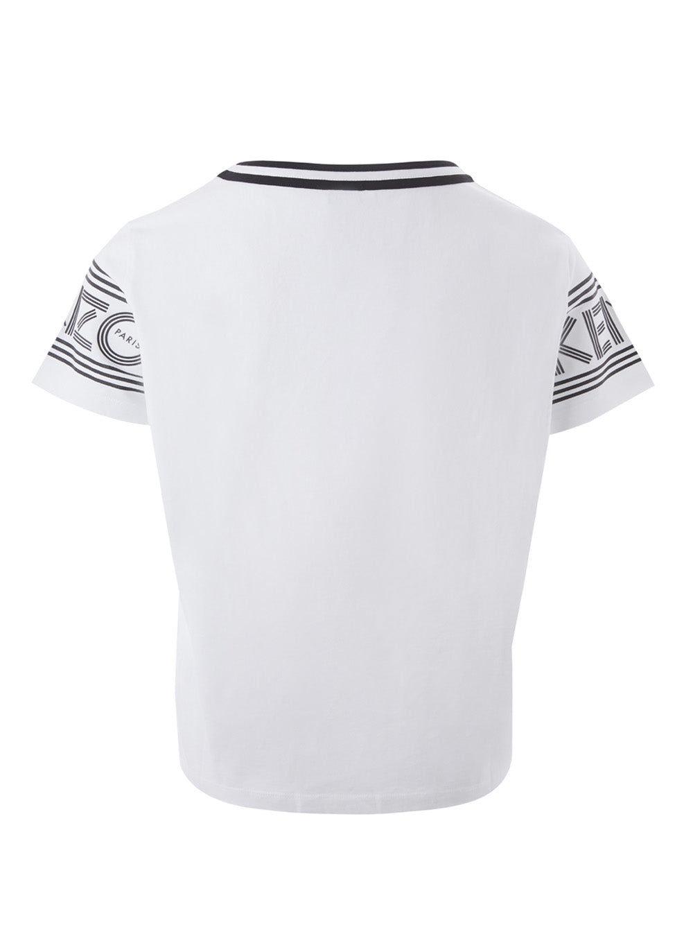 Kenzo Sleek White Logo Sleeve T-Shirt