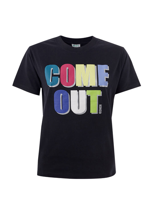 Kenzo Chic Multicolor Come Out Print Cotton Tee