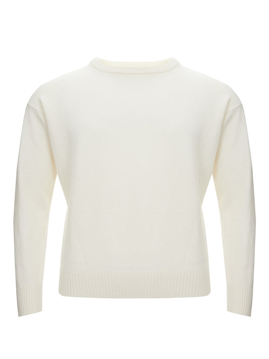 Gran Sasso Elegant White Geelong Wool Sweater