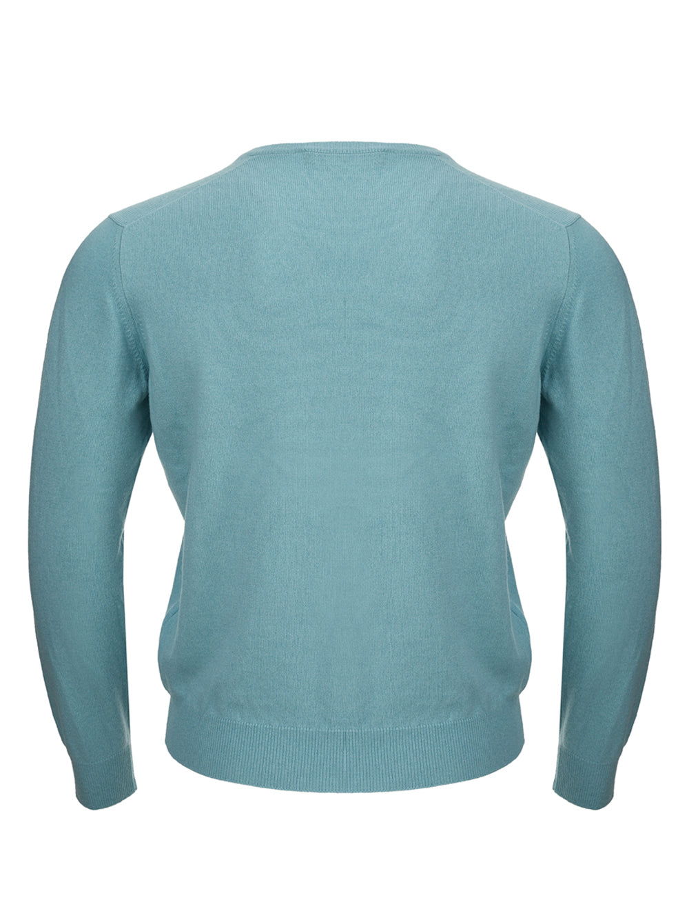 Gran Sasso Elegant Light Blue Cashmere V-Neck Sweater