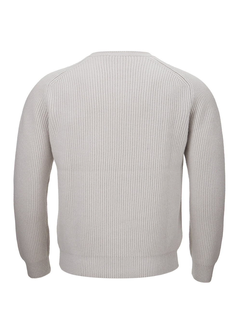 Gran Sasso Elegant Grey Cashmere Round Neck Sweater