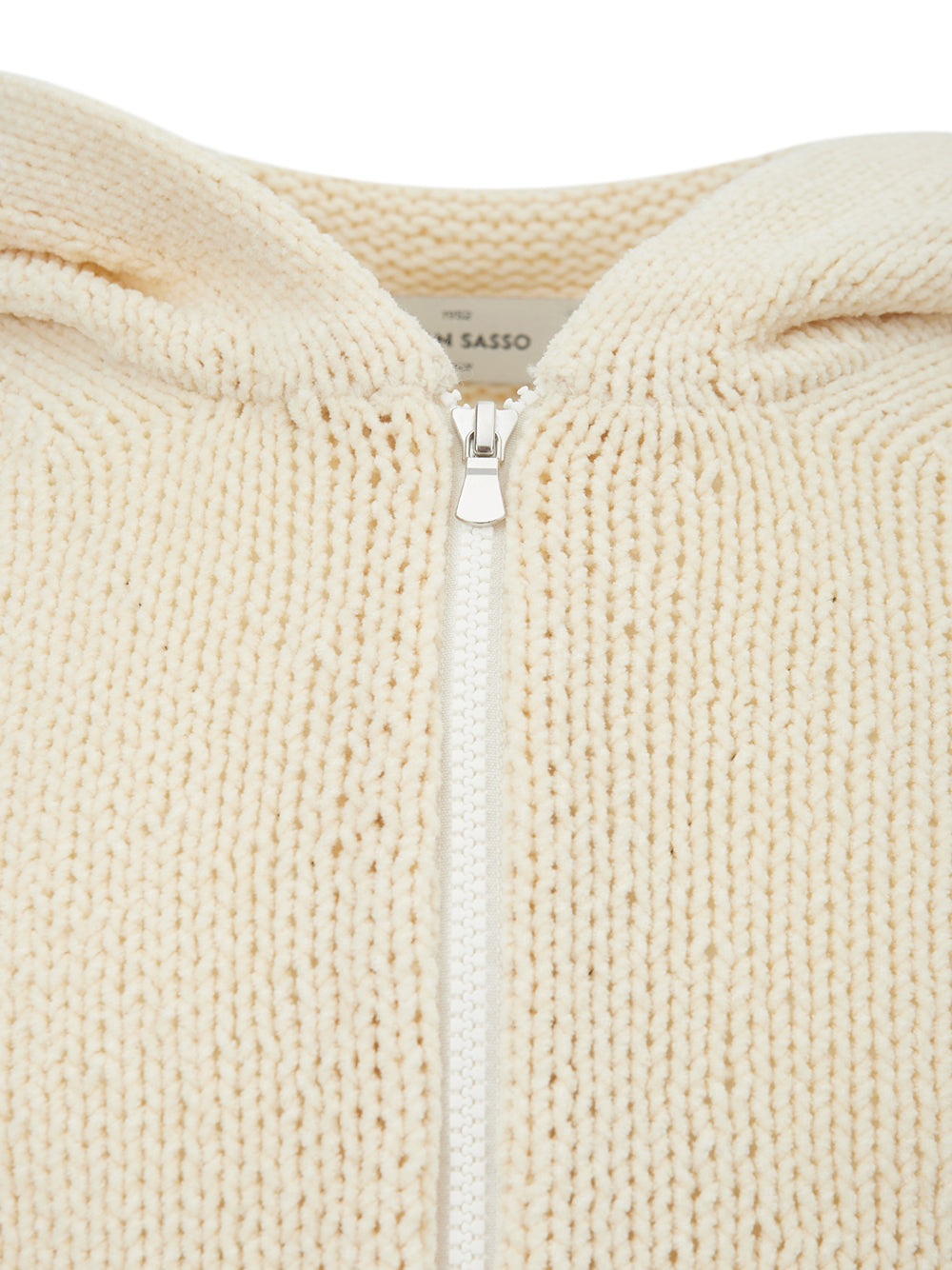 Gran Sasso Cream Hooded Italian Cotton Cardigan