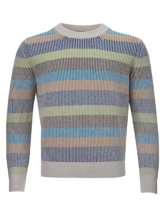 Gran Sasso Multicolor Cashmere Round Neck Sweater