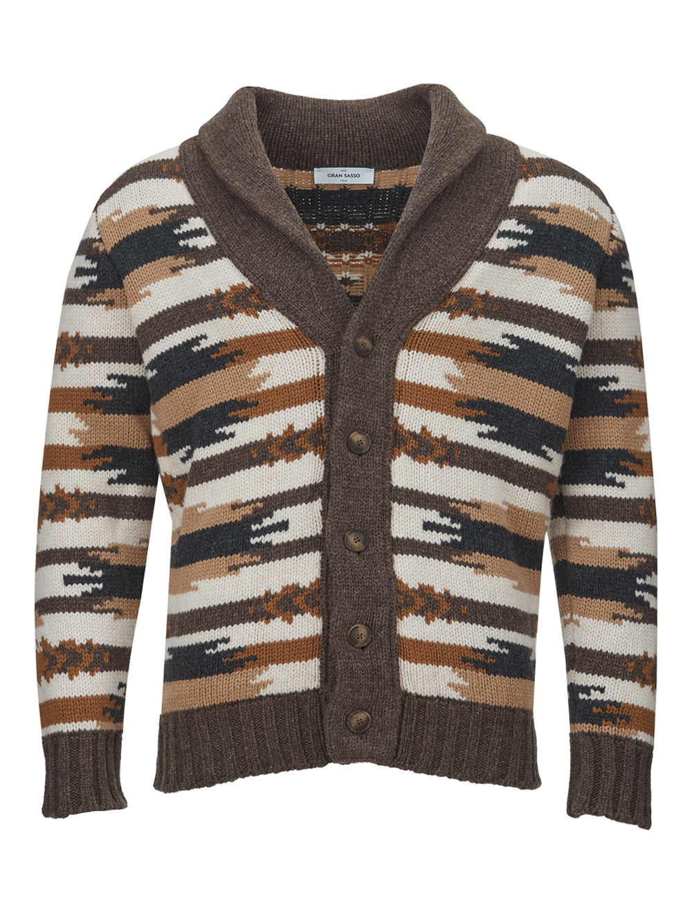 Gran Sasso Elegant Multicolor Wool Cardigan