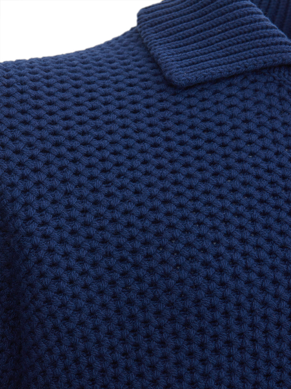 Gran Sasso Elegant Wool Blu Zip Sweater