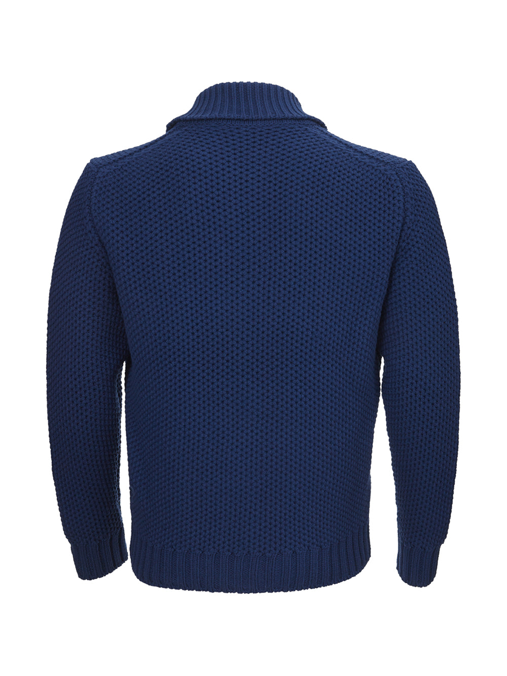 Gran Sasso Elegant Wool Blu Zip Sweater