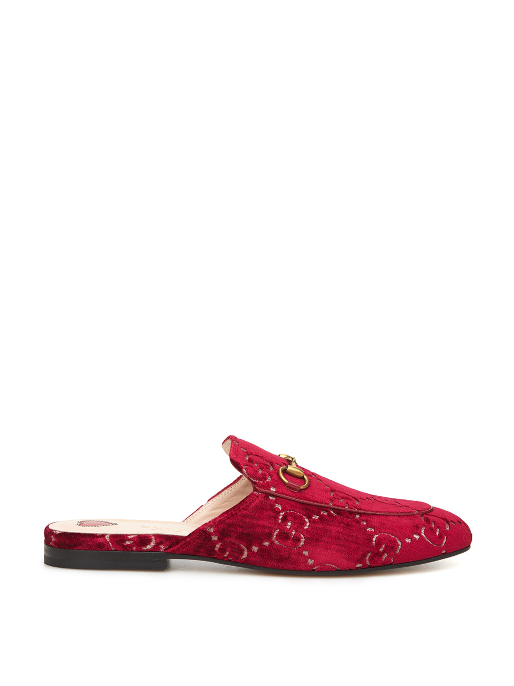 Gucci Elegant Red Velvet Slip-On Flats