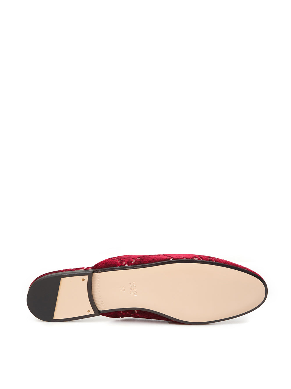 Gucci Elegant Red Velvet Slip-On Flats