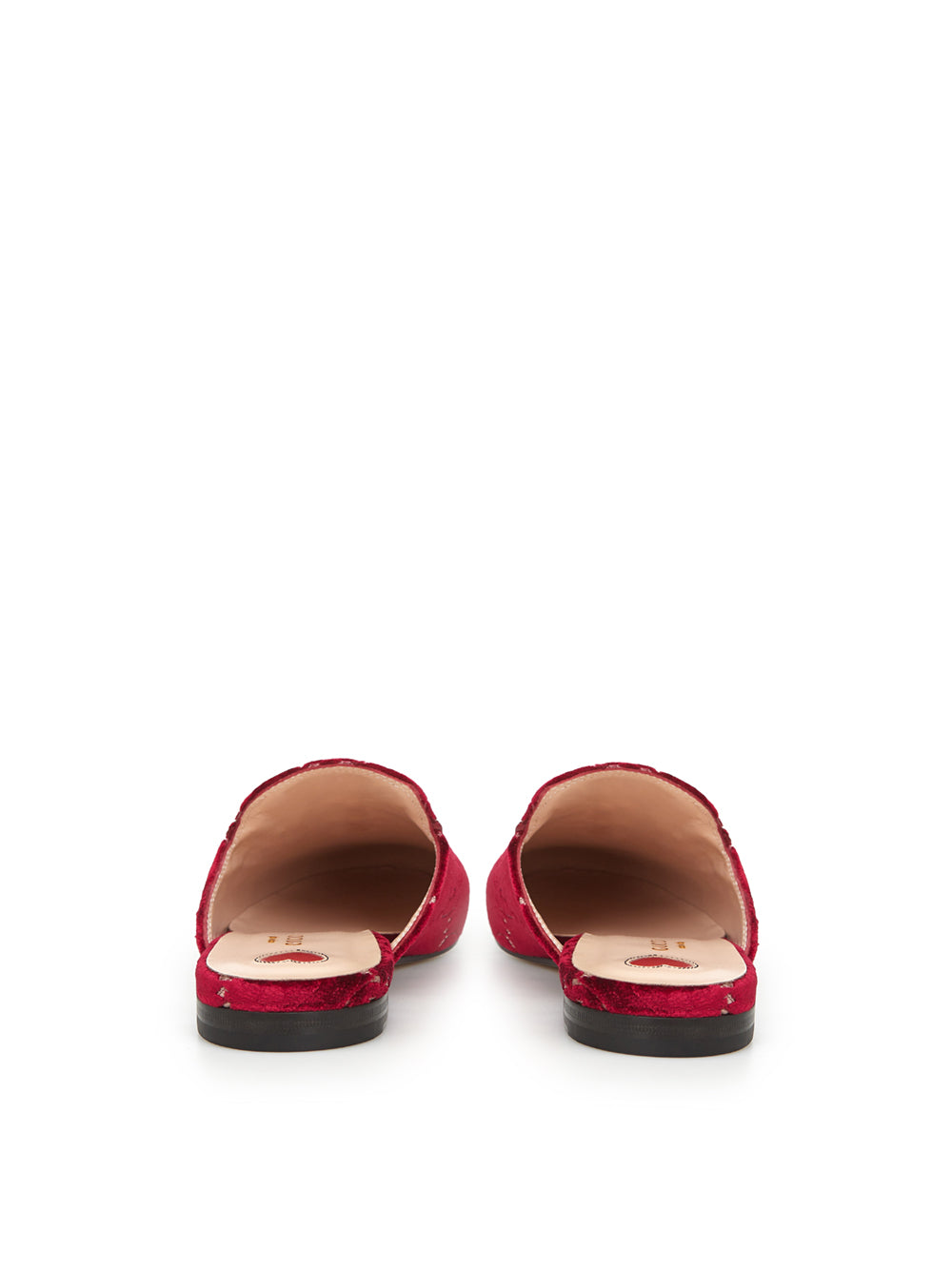 Gucci Elegant Red Velvet Slip-On Flats