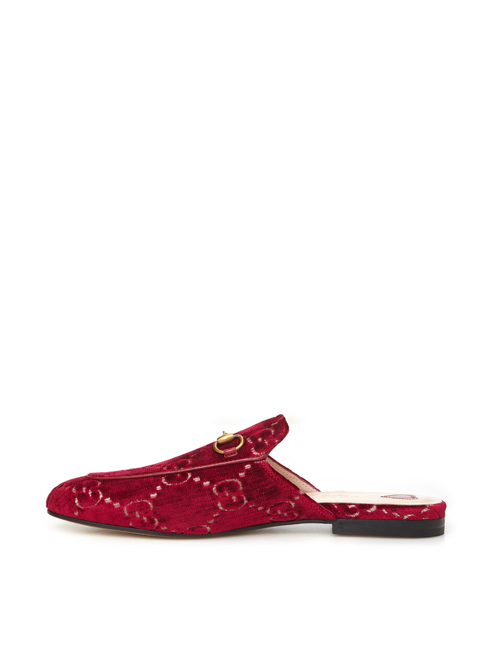 Gucci Elegant Red Velvet Slip-On Flats