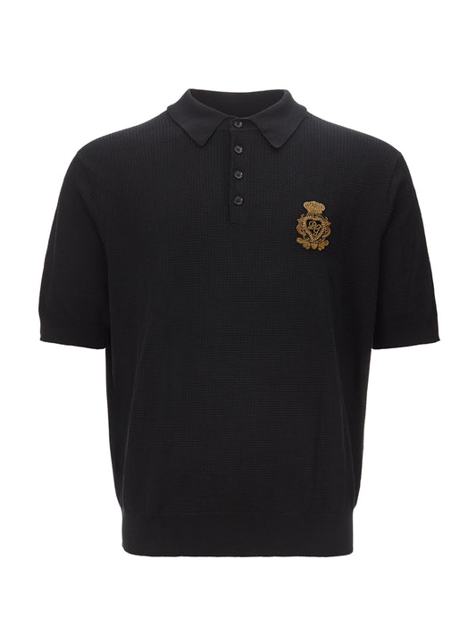 Dolce & Gabbana Elegant Silk-Cotton Blend Devotion Polo