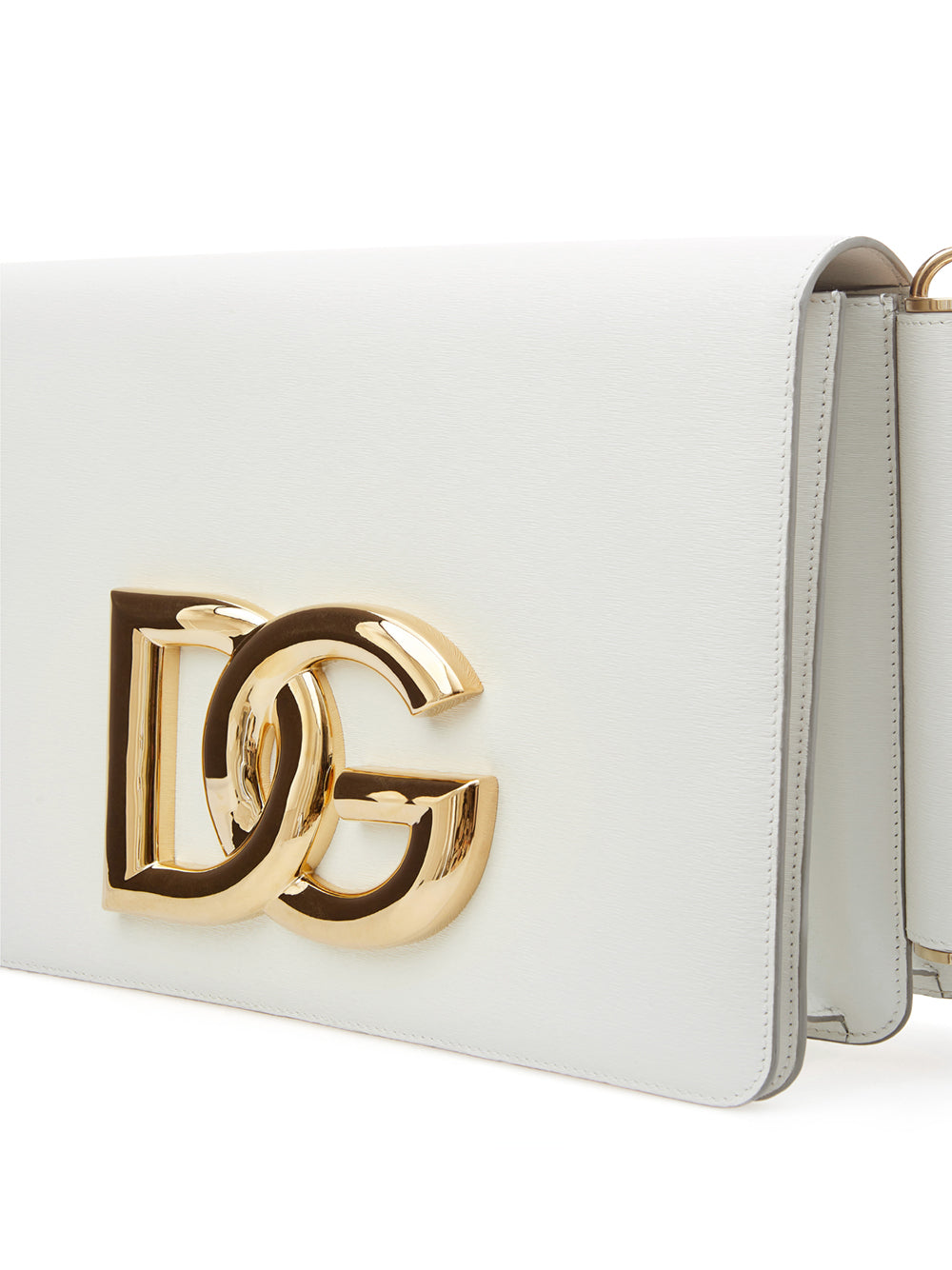 Dolce & Gabbana Elegant Milk White Leather Shoulder Bag