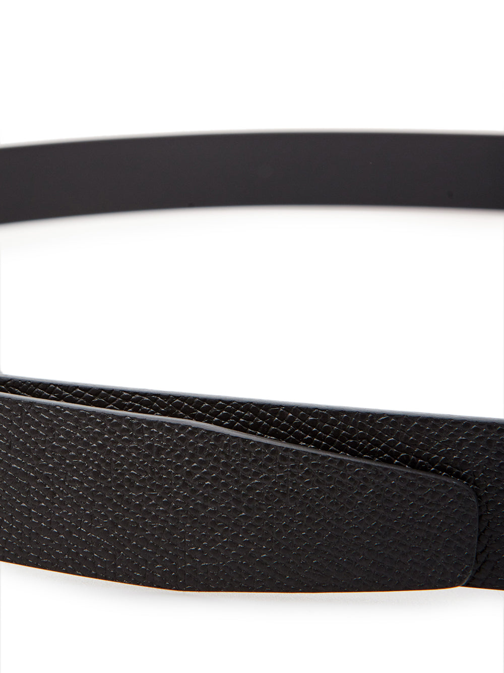 Dolce & Gabbana Elegant Black Leather Logo Belt