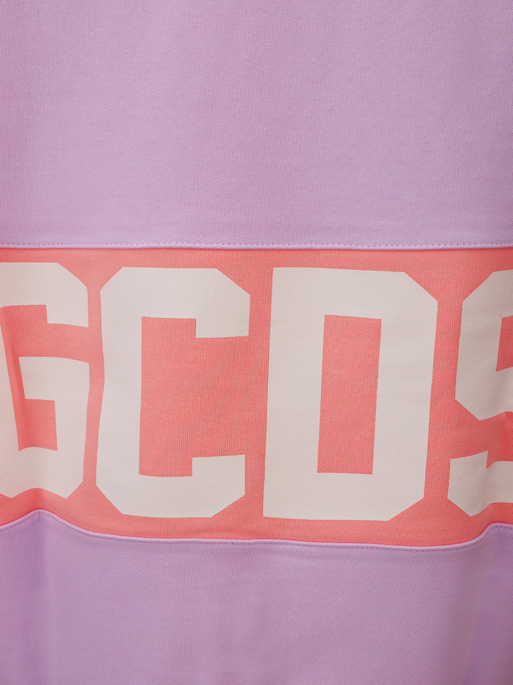 GCDS Chic Oversized Violet Sweatshirt with Logo Detail