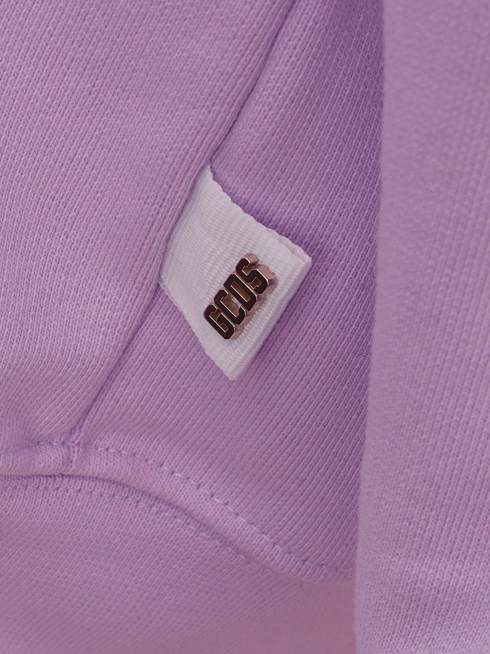 GCDS Chic Oversized Violet Sweatshirt with Logo Detail