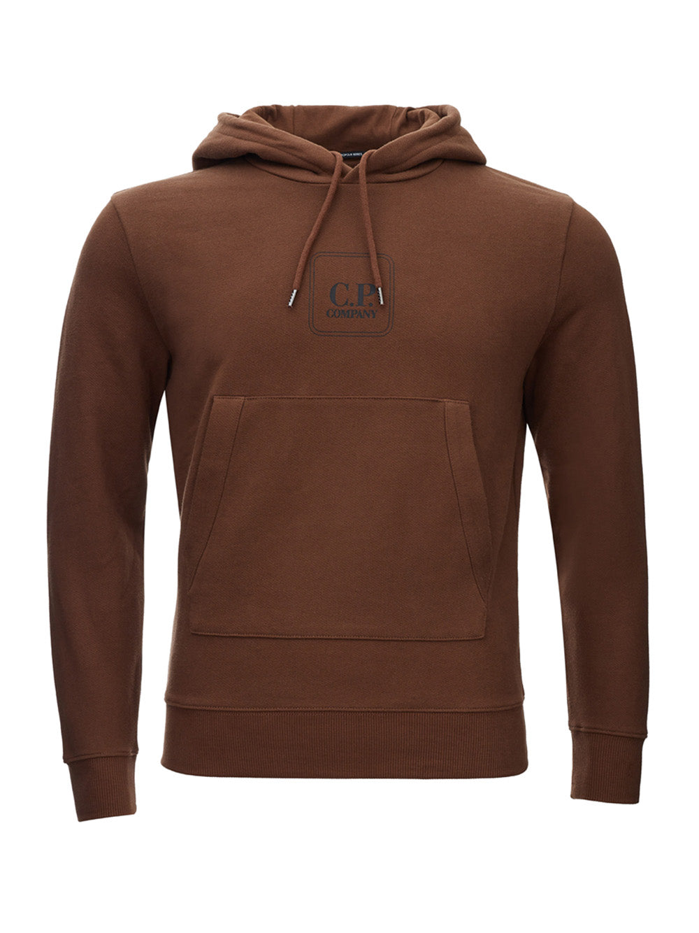 C.P. Company Chic Brown Hooded Sweatshirt with Front Logo