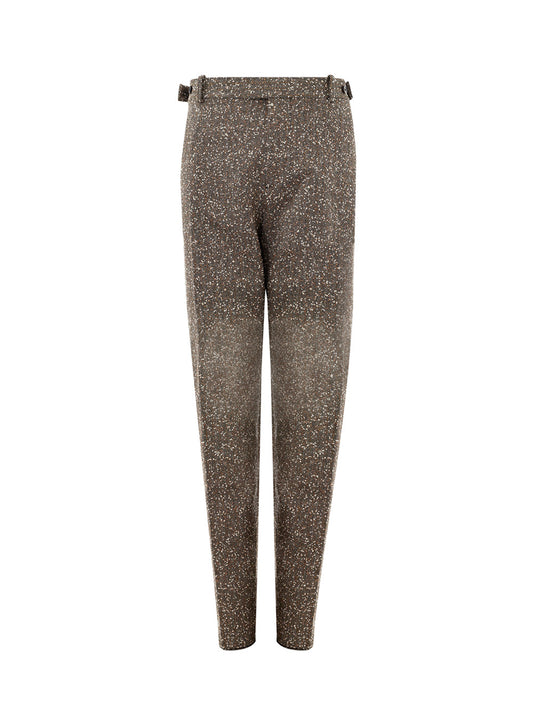 Bottega Veneta Elegant Brown Knitted Trousers