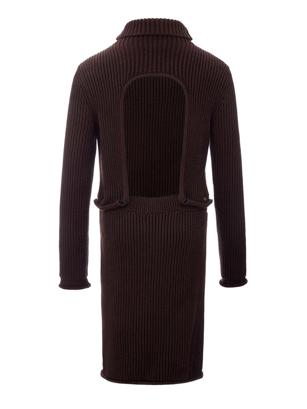 Bottega Veneta Elegant Ribbed Knit Cotton Pencil Dress