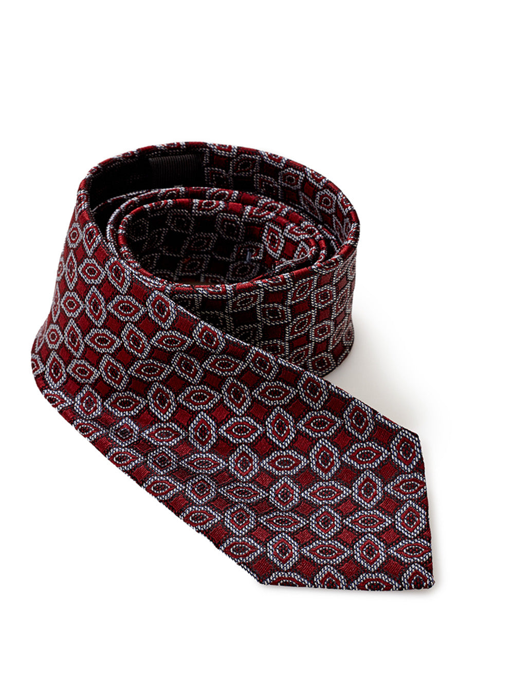 Ermenegildo Zegna Elegant Silk Tie in Dark Red