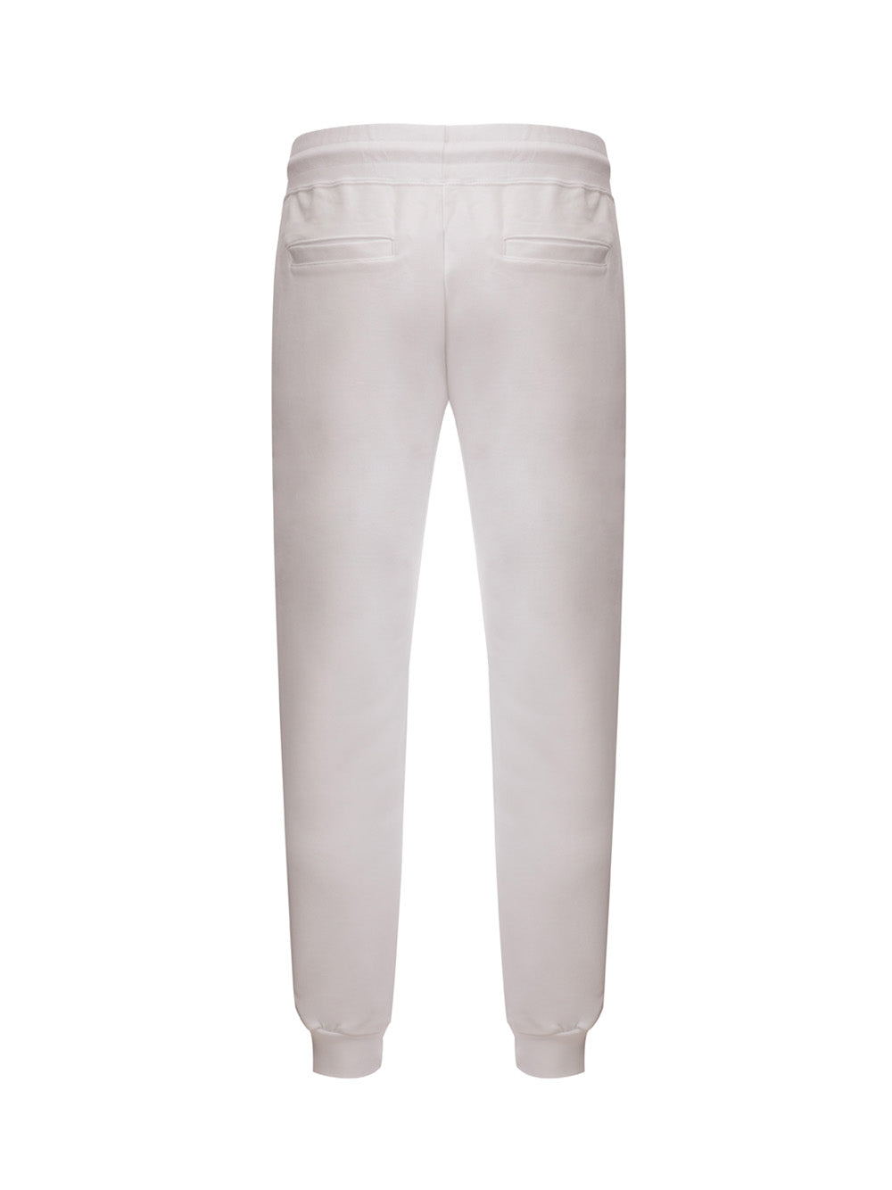 GCDS Elegant White Joggers with Signature Logo Detail