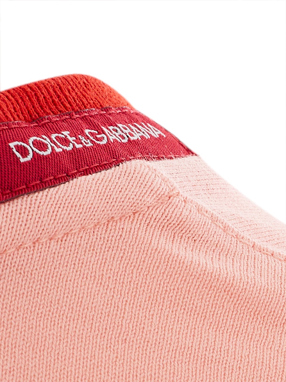 Dolce & Gabbana Elegant Pink Cotton Tee with Logo Print