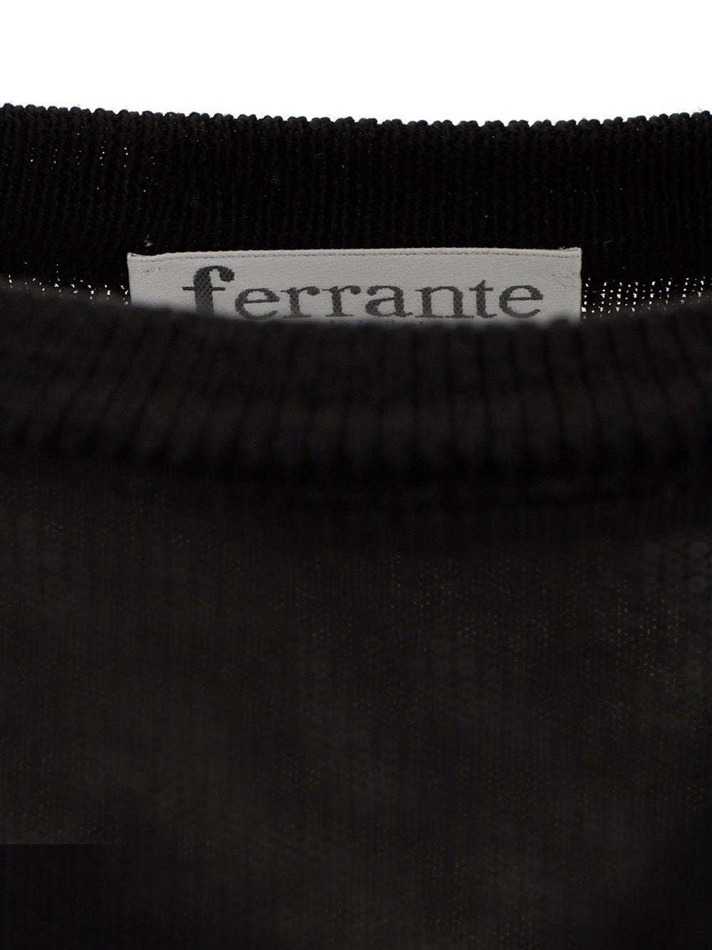 FERRANTE Elegant Black Wool Jumper - Italian Classic