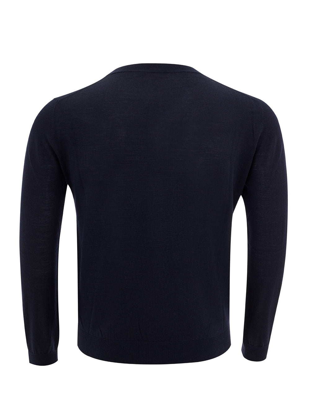 Valentino Elegant Blue Woolen Round Neck Jumper