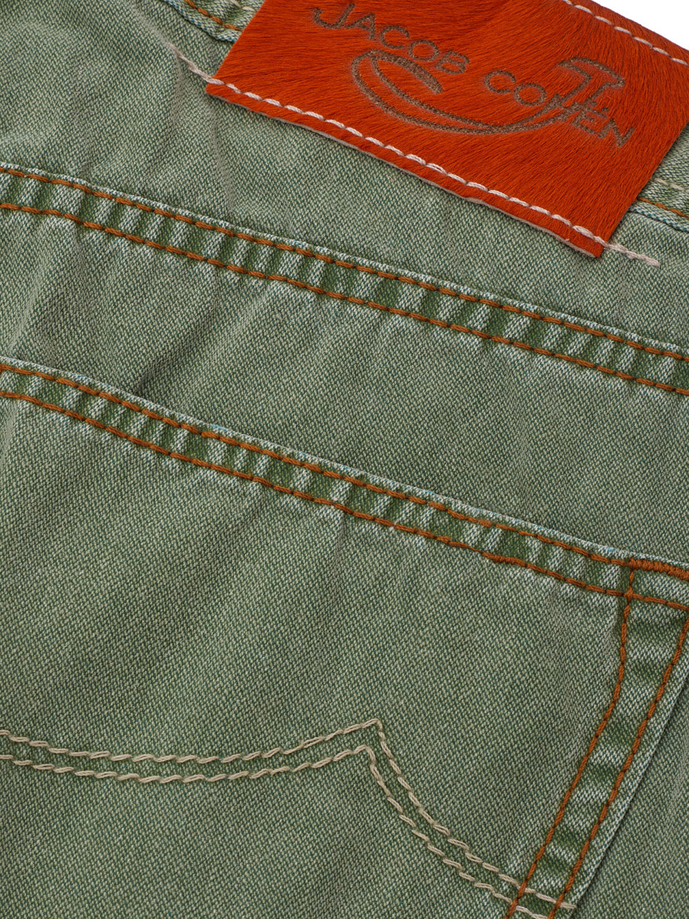 Jacob Cohen Elegant Washed Green Regular Fit Jeans