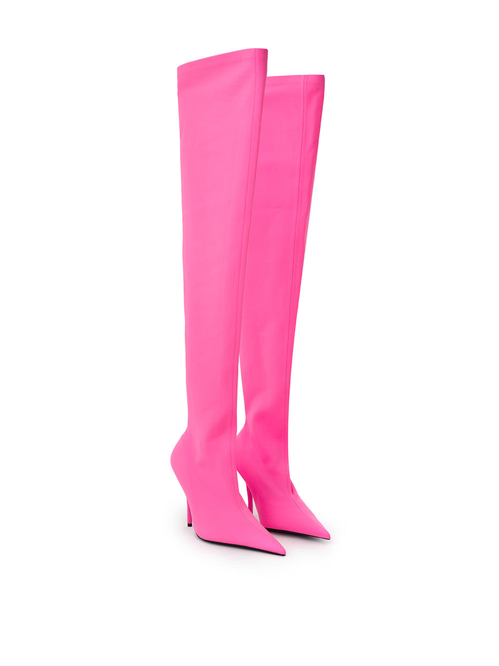 Balenciaga Neon Pink Over-the-Knee Statement Boot