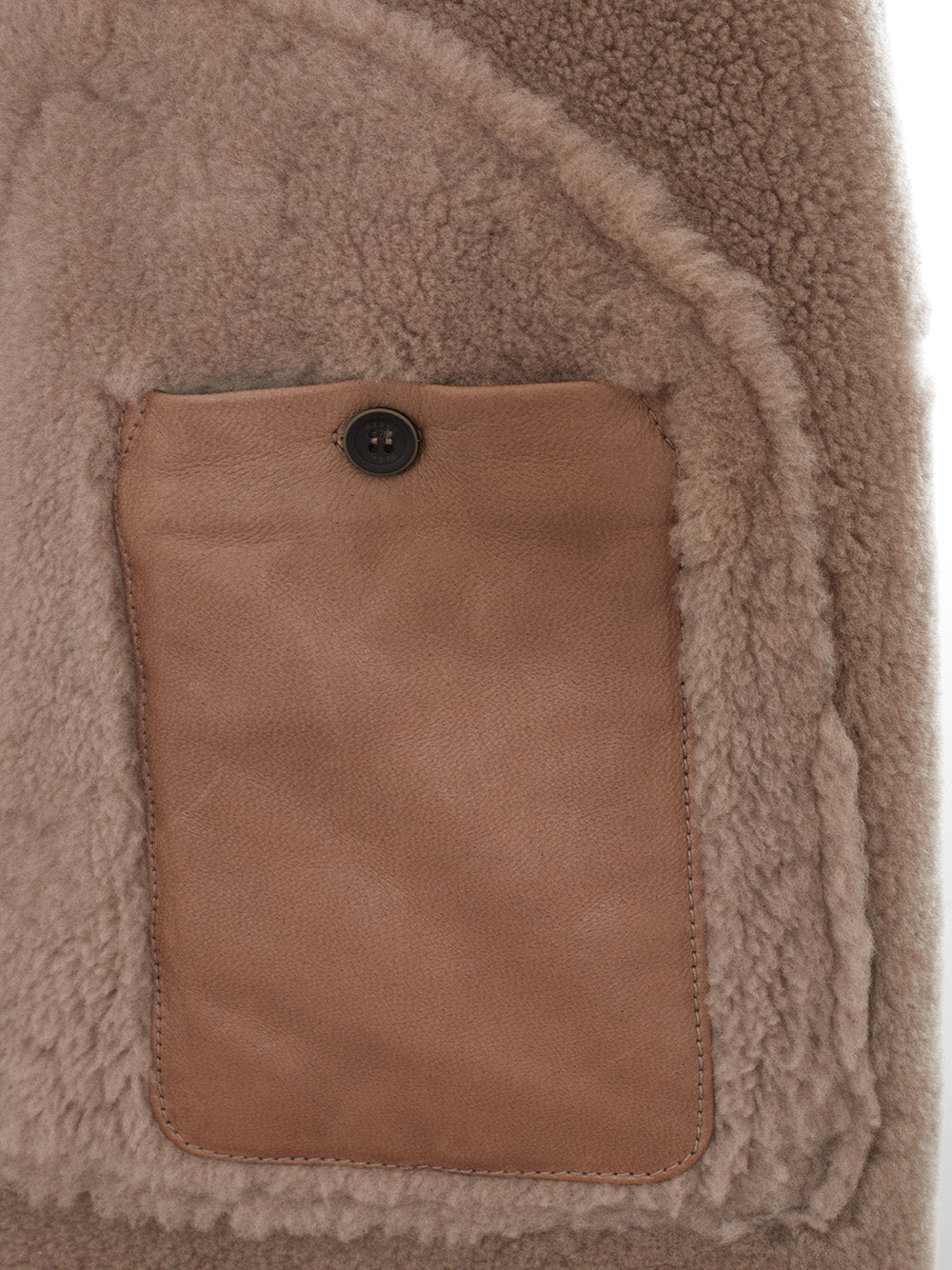 Herno Elegant Sheepskin Leather Jacket in Brown