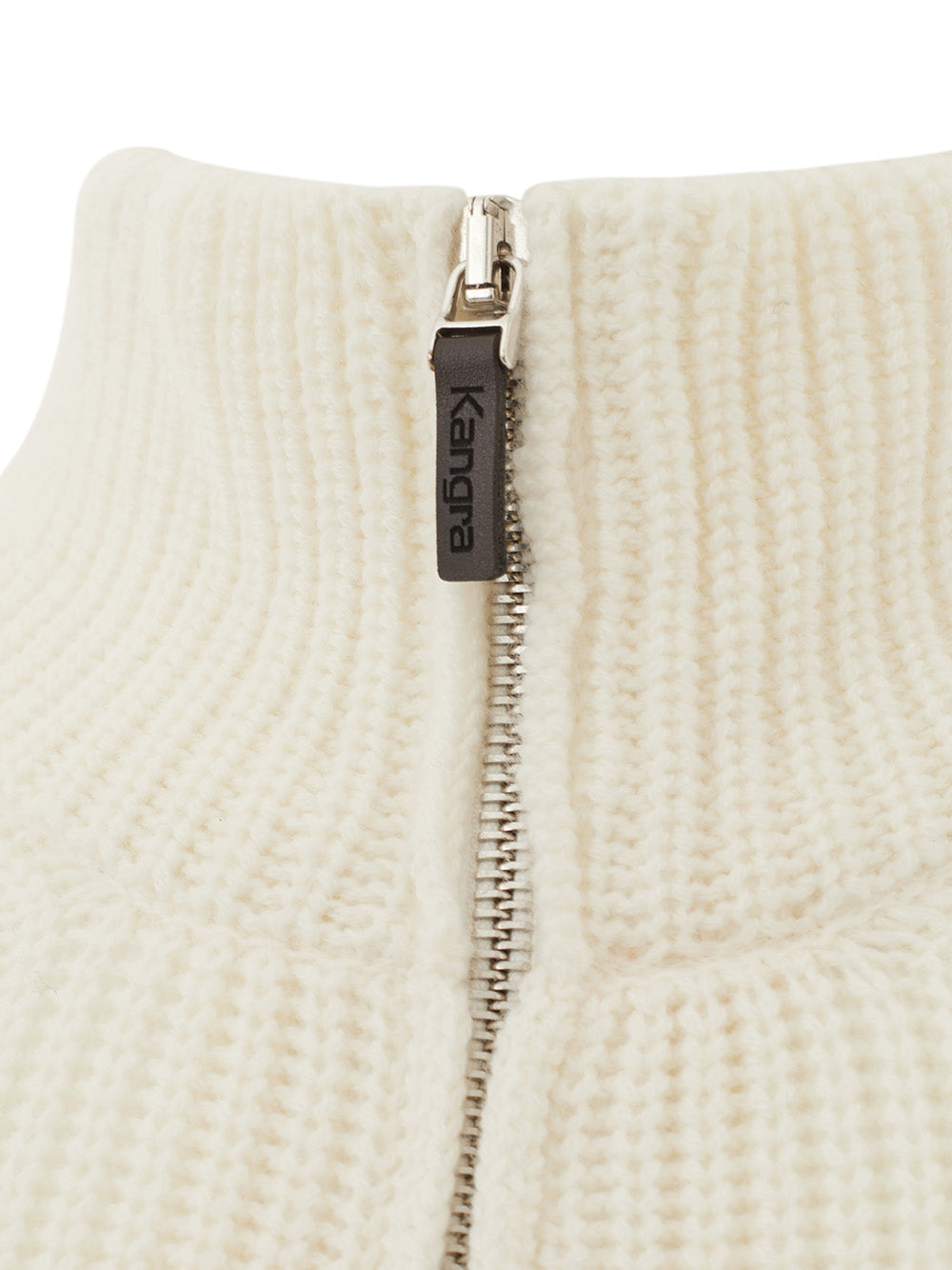 KANGRA Elegant White Wool Turtleneck Jumper