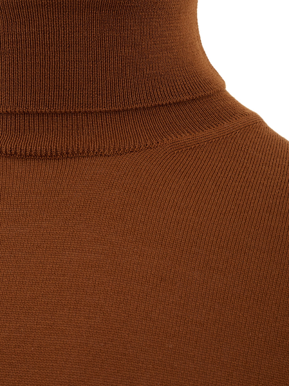 FERRANTE Elegant Brown Wool Turtleneck Jumper