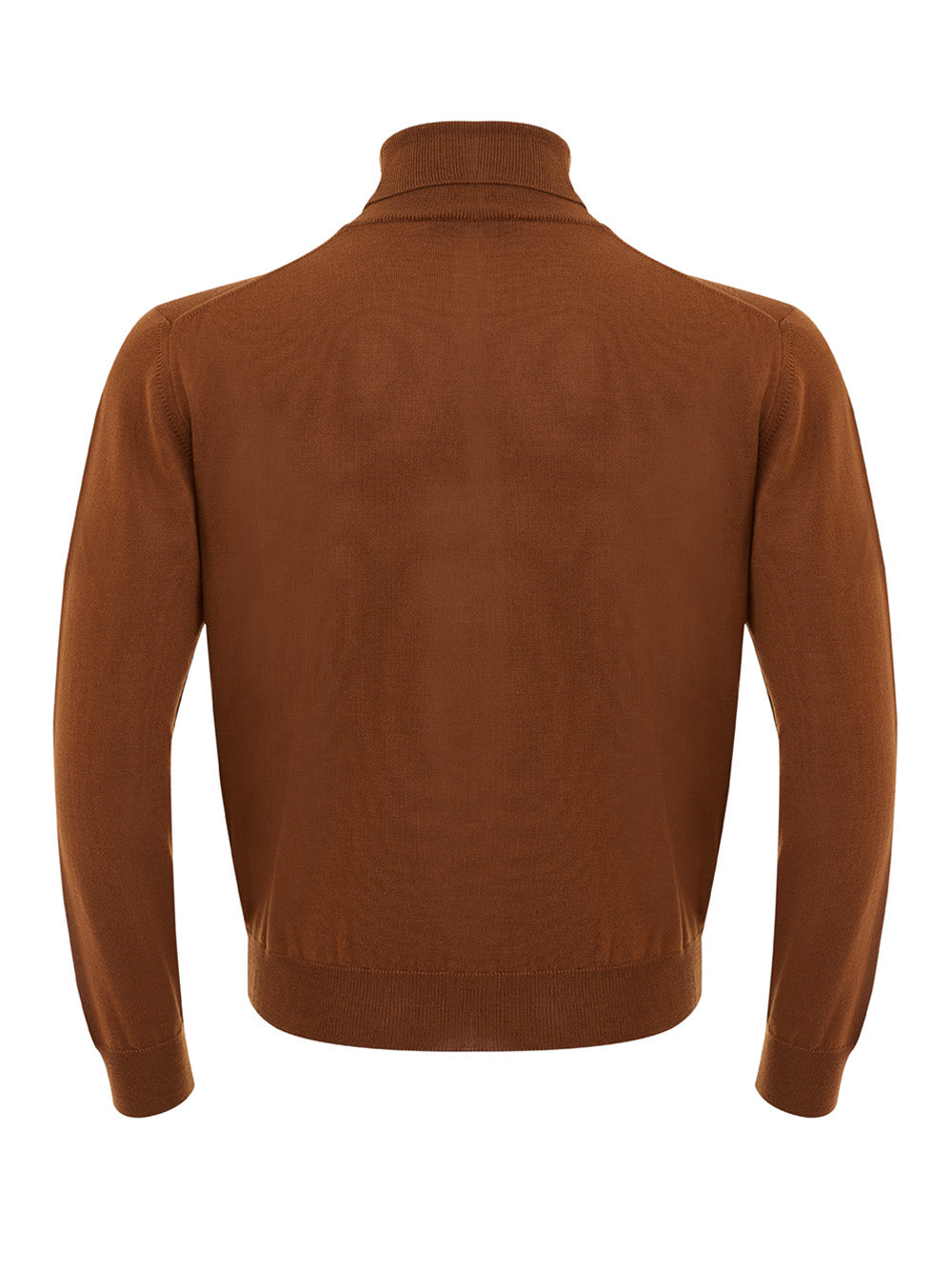 FERRANTE Elegant Brown Wool Turtleneck Jumper